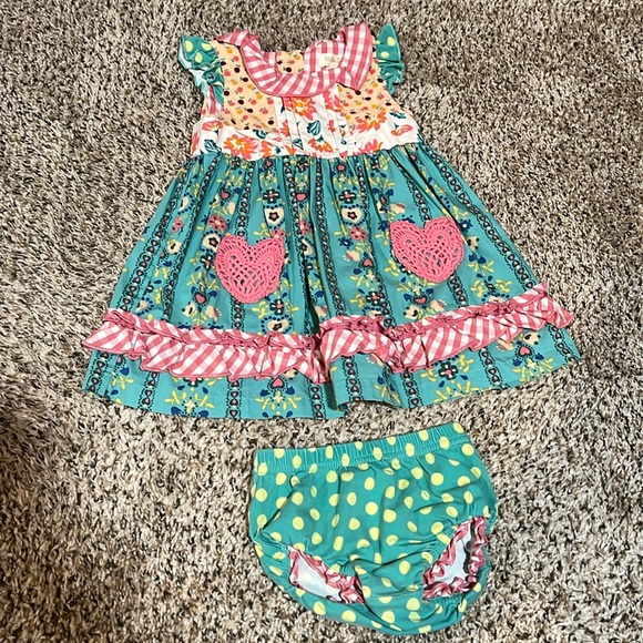 Matilda Jane “True Love Dress and Diaper Cover” NWOT size 12-18 months - Picture 1 of 6